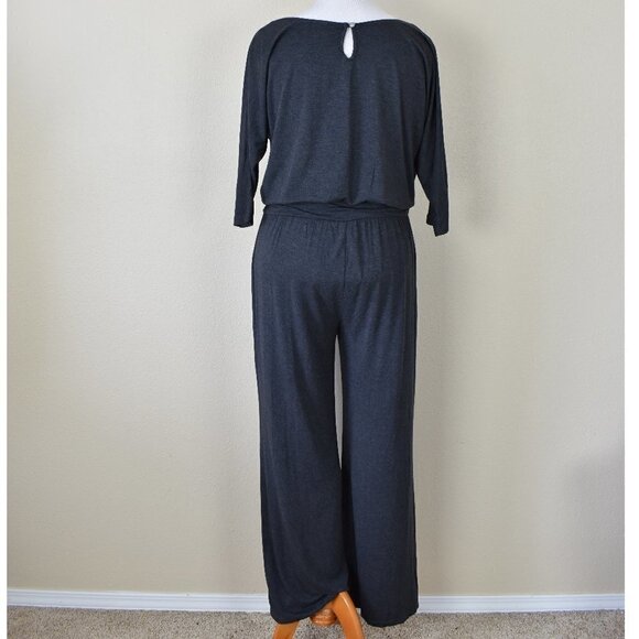Soft Surroundings Toujours Jumpsuit Jersey Knit Charcoal Gray M - Picture 5 of 7